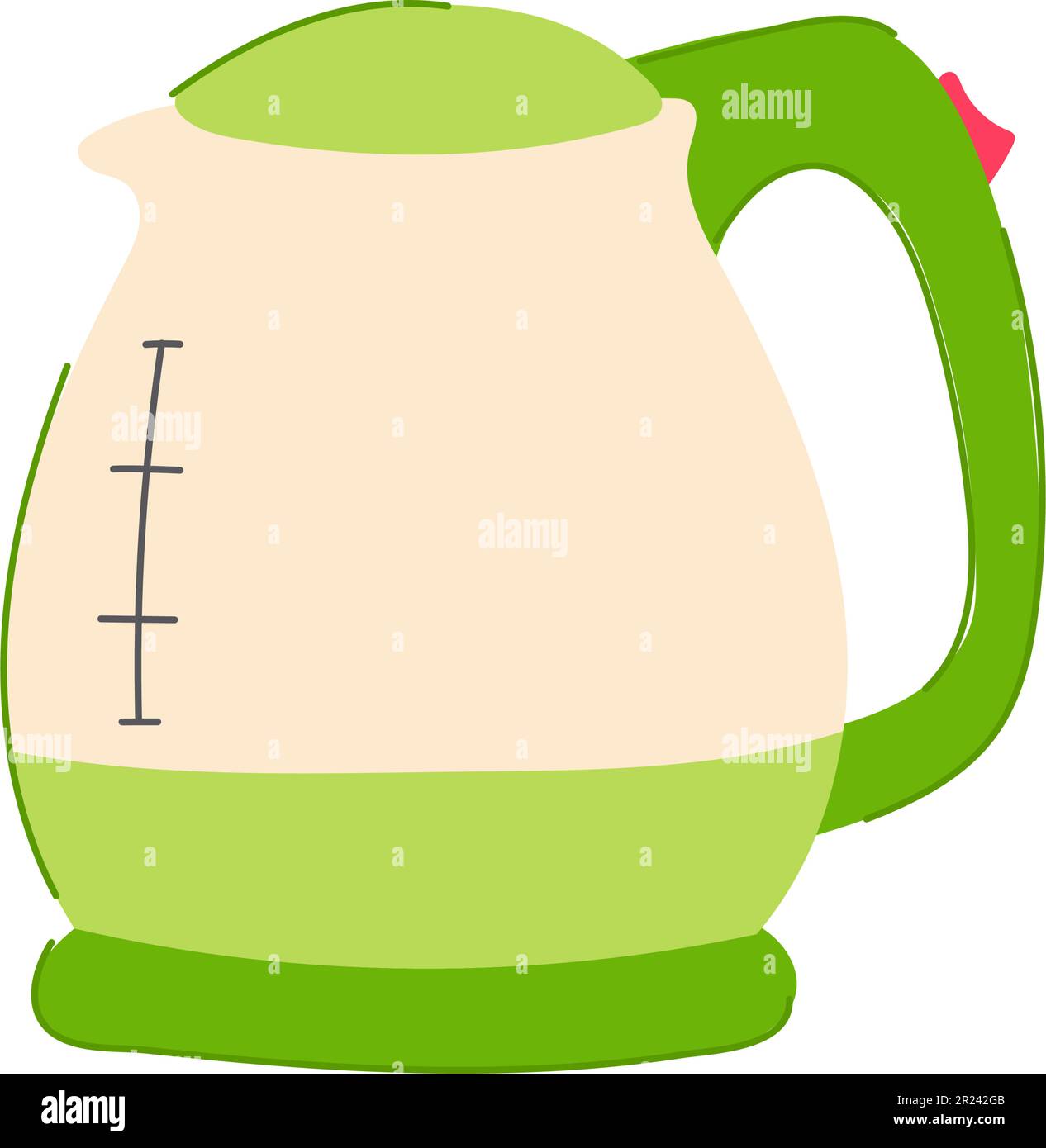 pot teapot electric cartoon vector illustration Stock Vector Image