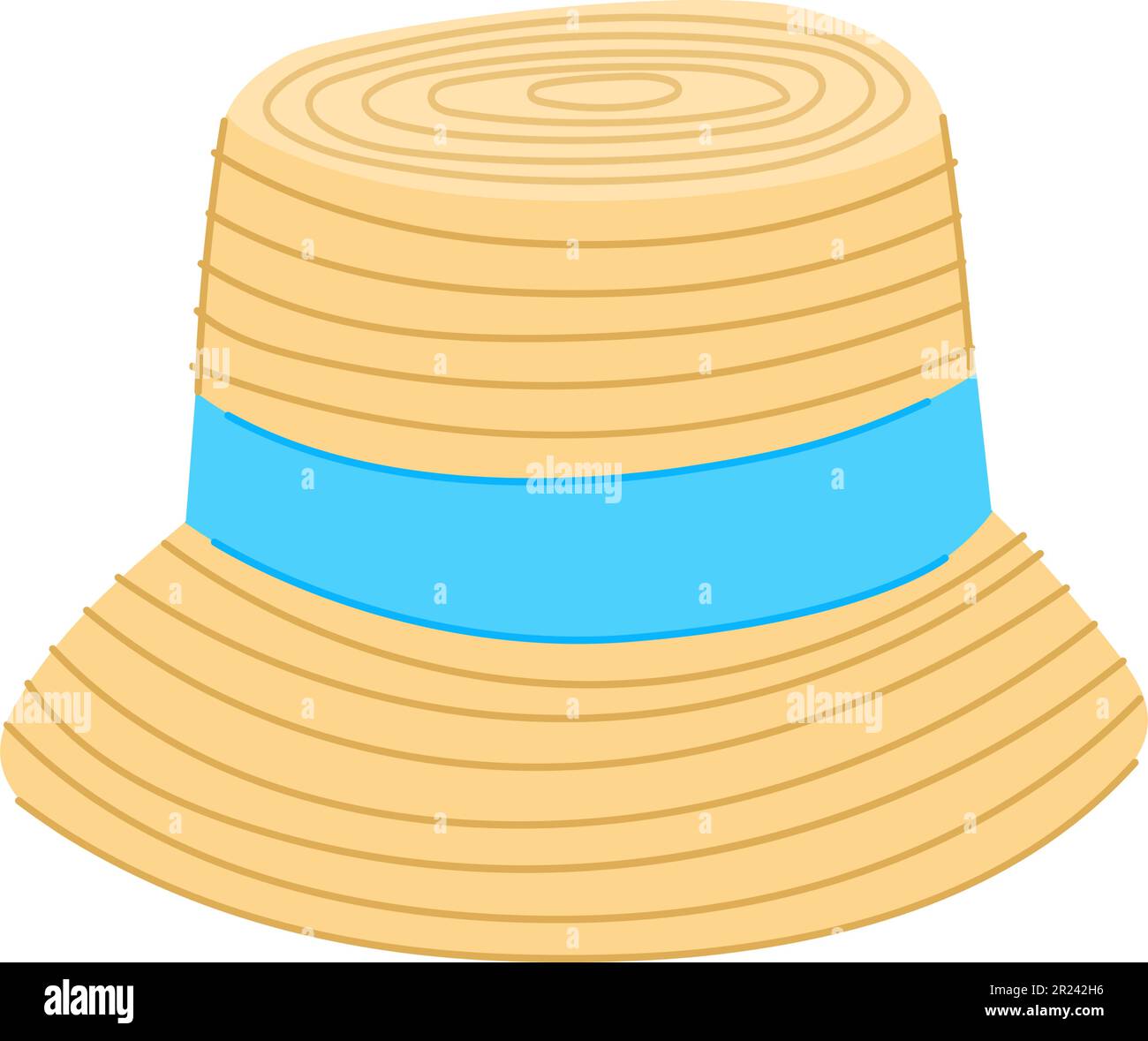 accessory straw hat cartoon vector illustration Stock Vector Image ...