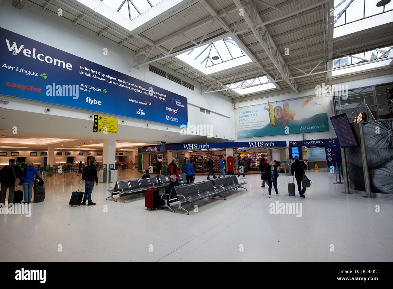 check in hall of george best belfast city airport belfast northern ireland uk Stock Photo