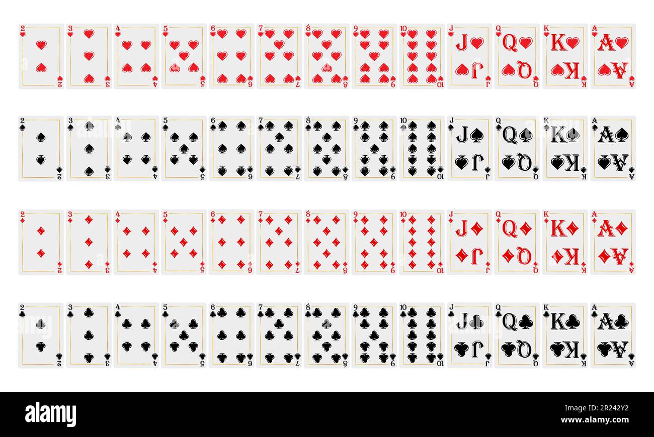Casino Cards For Gambling Vector Illustration Isolated On White Casino Cards For Gambling Vector Illustration Isolated On White