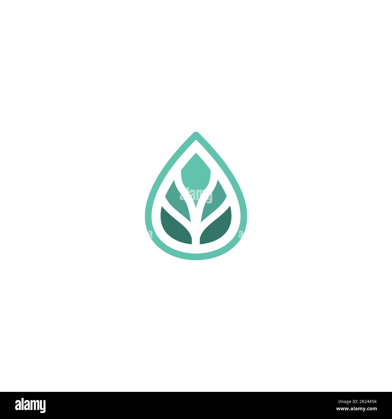 Leaf and Water Logo Design. Eco Nature Icon Stock Vector Image & Art ...