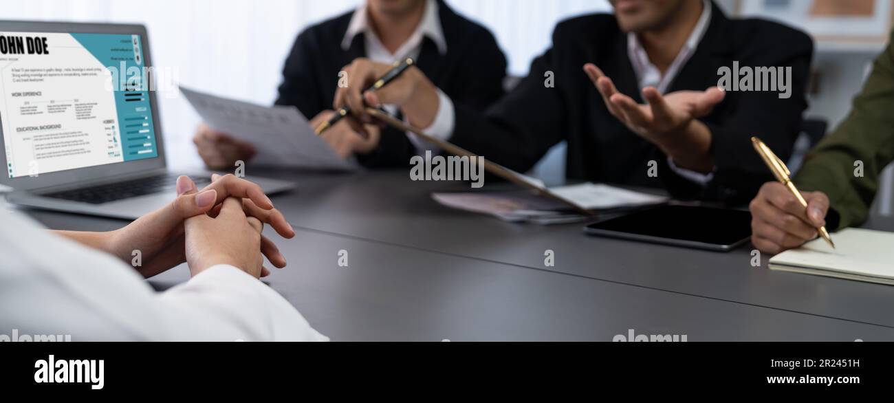 Candidate and interviewer discuss work experience and qualifications in