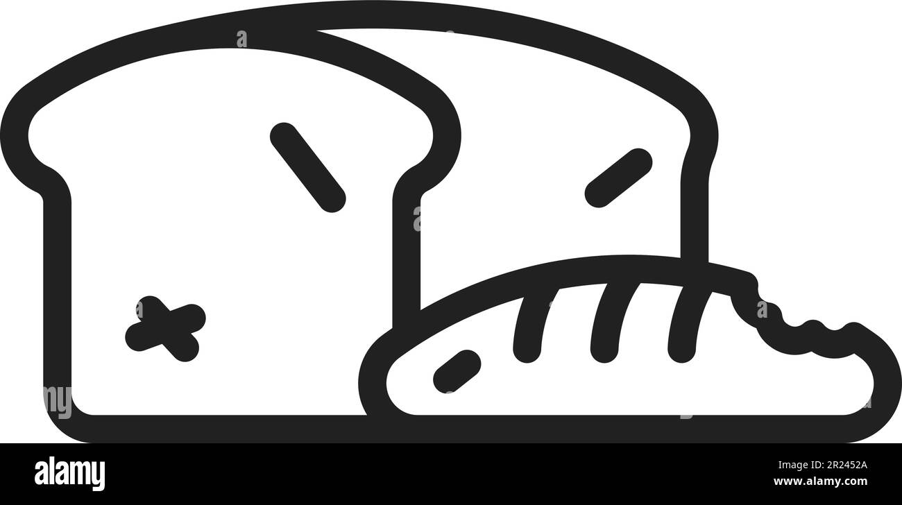 Bread icon vector image Stock Vector Image & Art - Alamy