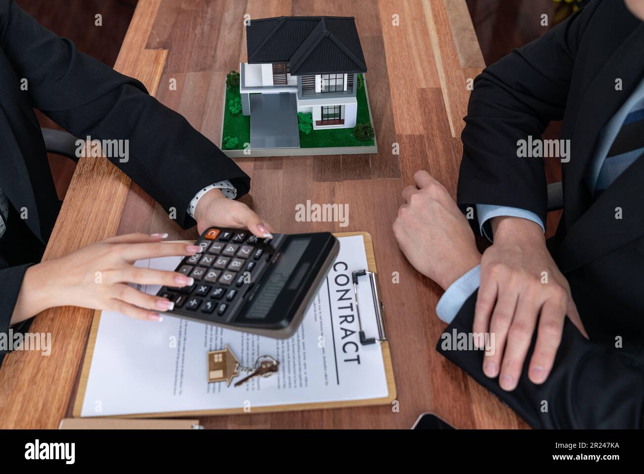 Real estate agent review tax and interest calculation, insurance