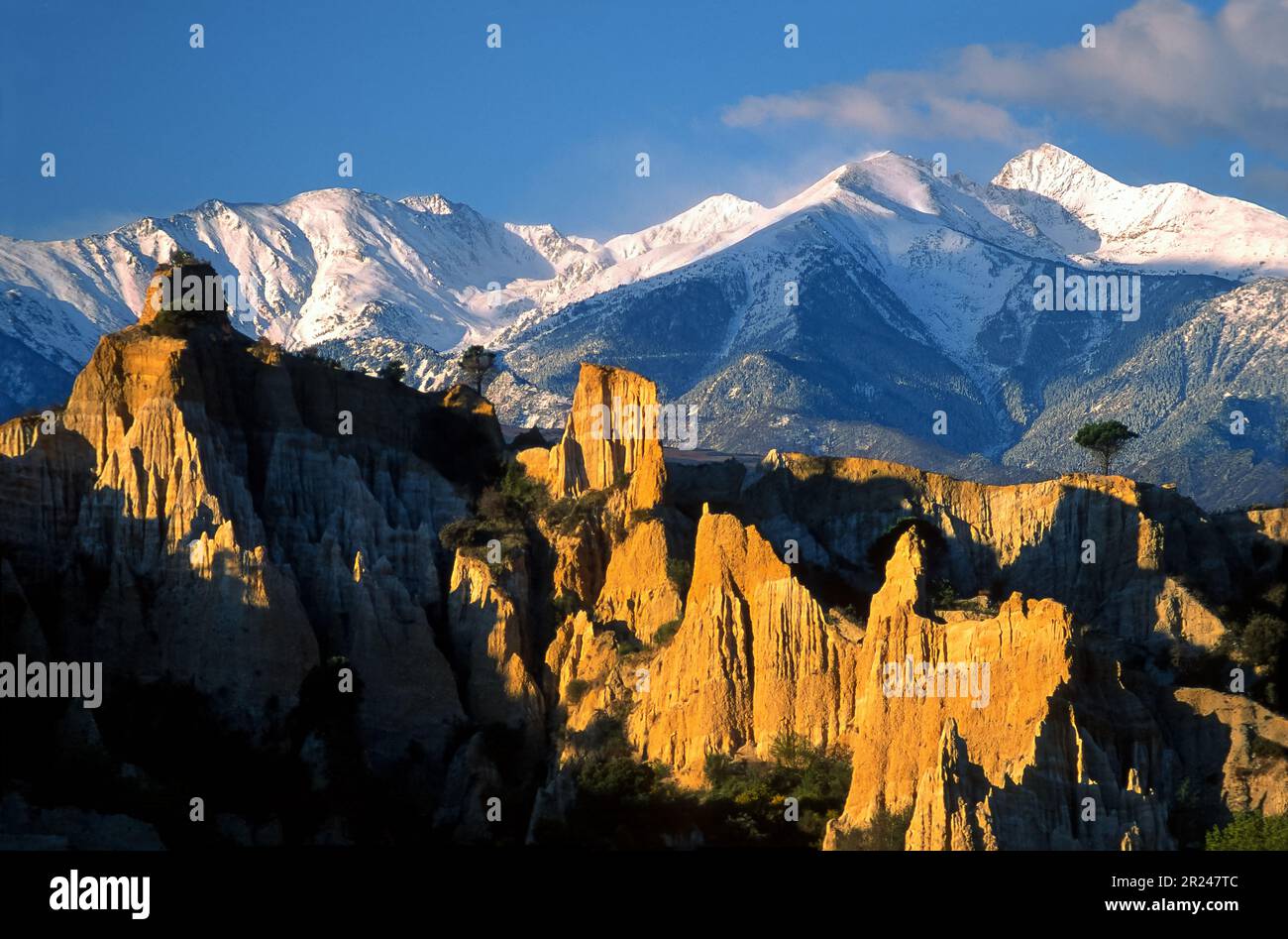 FRANCE PYRENEES ORIENTALES 66 CONFLENT REGION THE FAIRY CHIMNEYS OF 