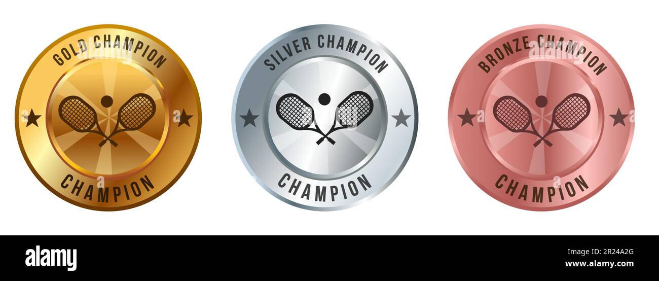 gold medal, silver medal, bronze medal tennis ball healthy sport