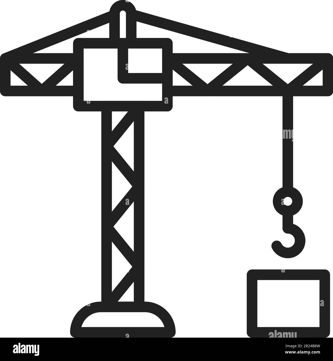 Crane Tower icon vector image. Stock Vector