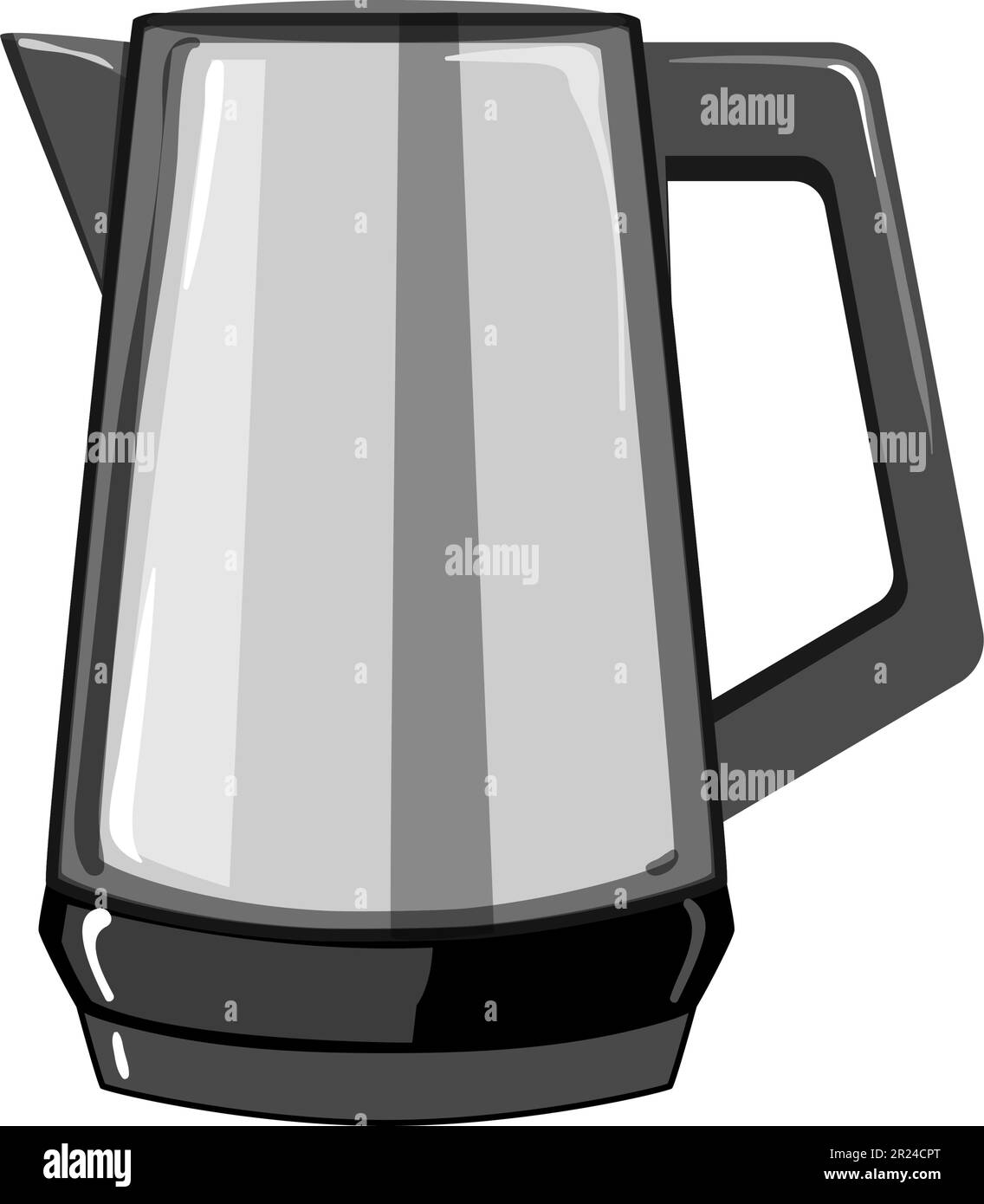 water electric kettle cartoon vector illustration Stock Vector