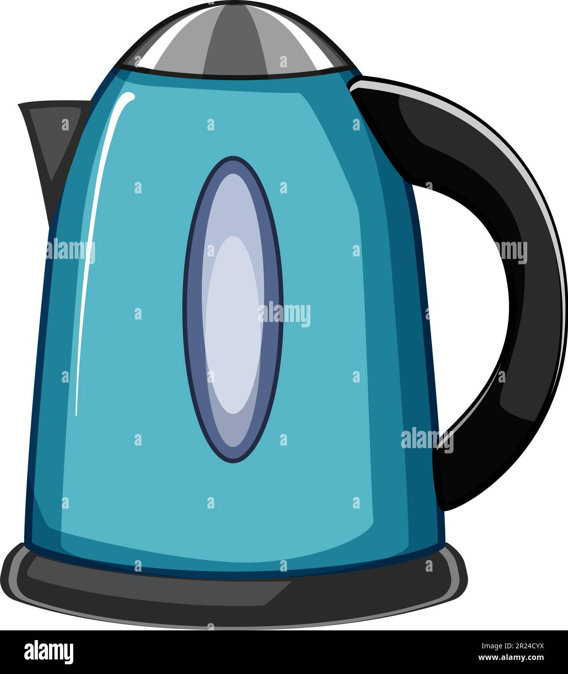 object electric kettle cartoon vector illustration Stock Vector
