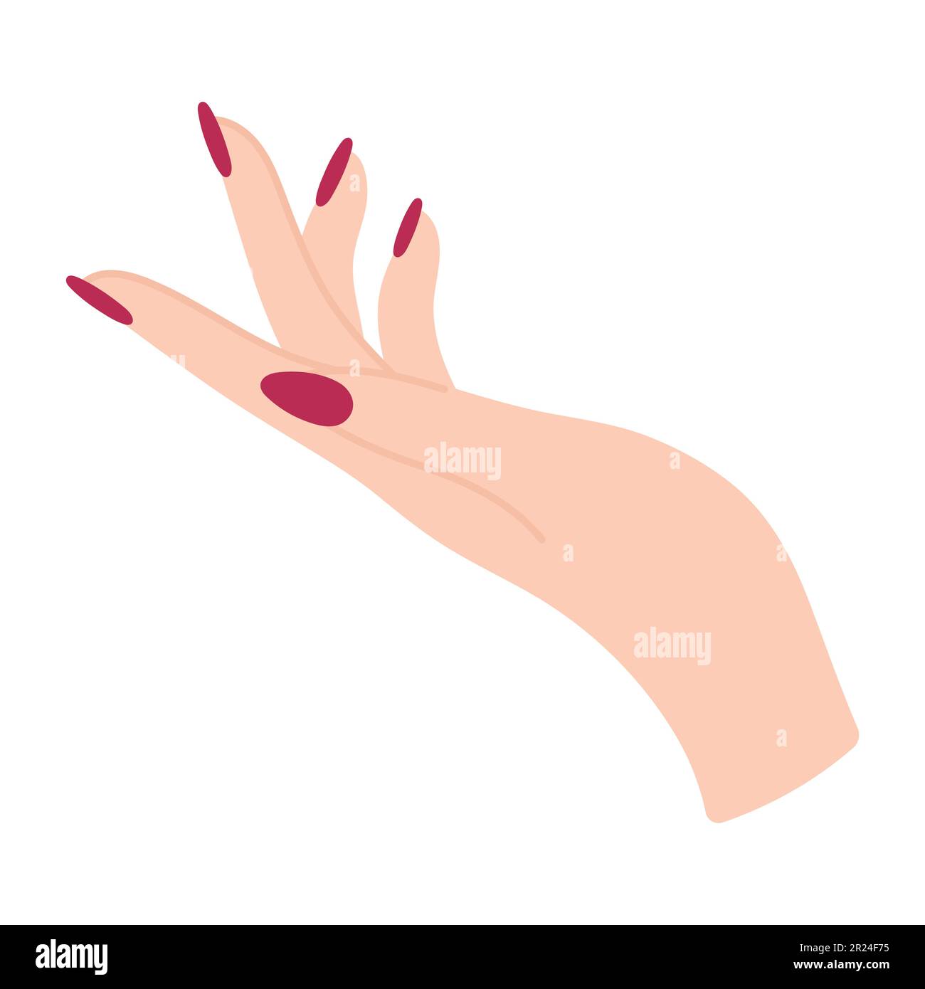 Female Hand With Elegant Manicure. Arm Of A White Woman. Ask With A 