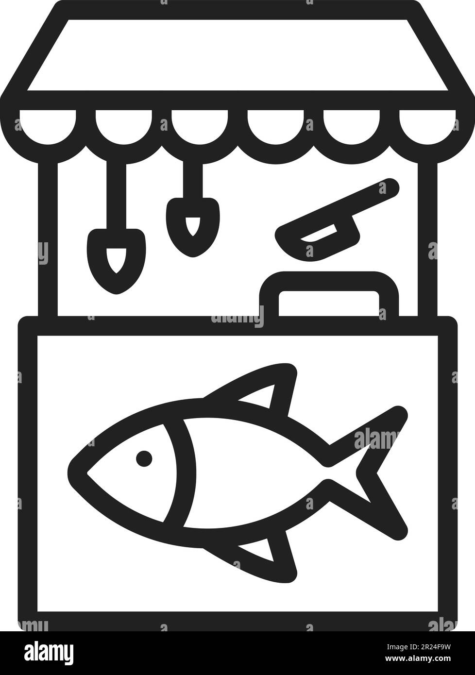 Fish Market icon vector image Stock Vector Image & Art Alamy