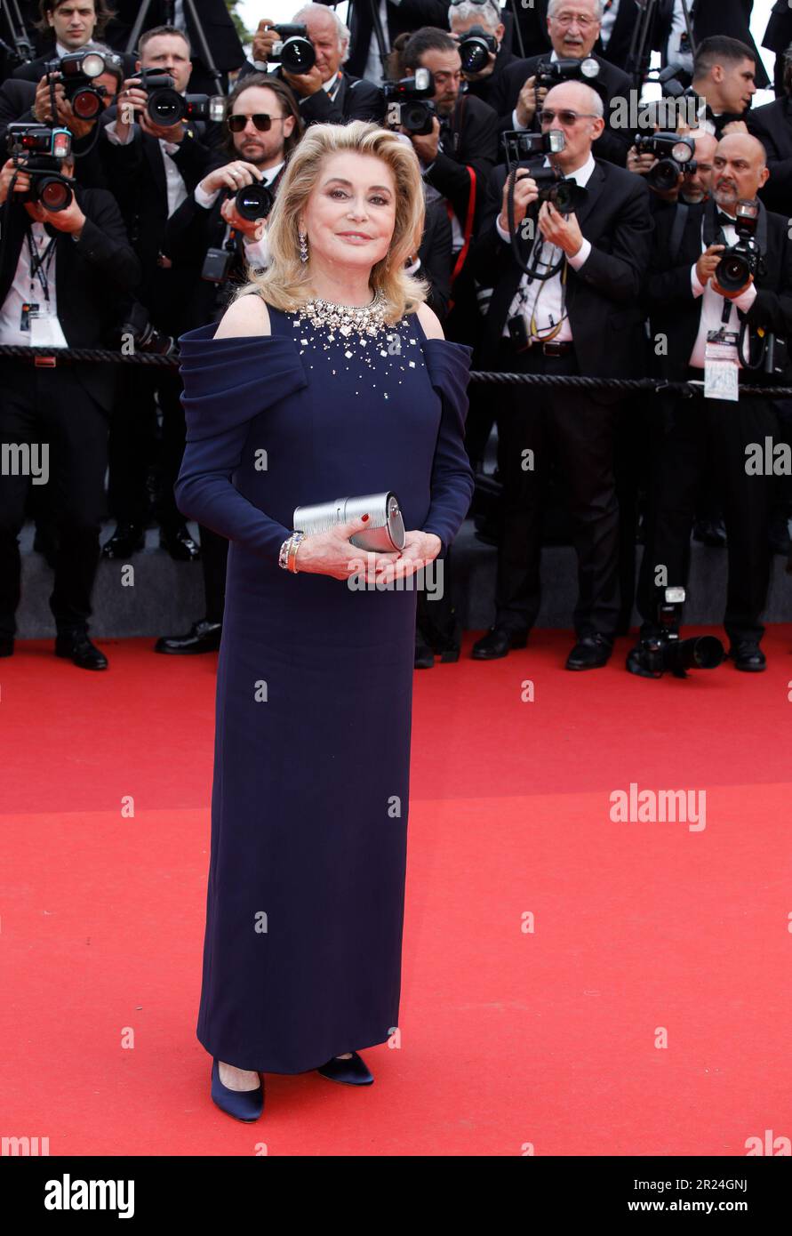 Catherine Deneuve attends the 'Jeanne du Barry' premiere and opening ceremony during the 76th annual Cannes Film Festival on May 16, 2023 in Cannes, France. Credit: DGP/imageSPACE/MediaPunch Stock Photo