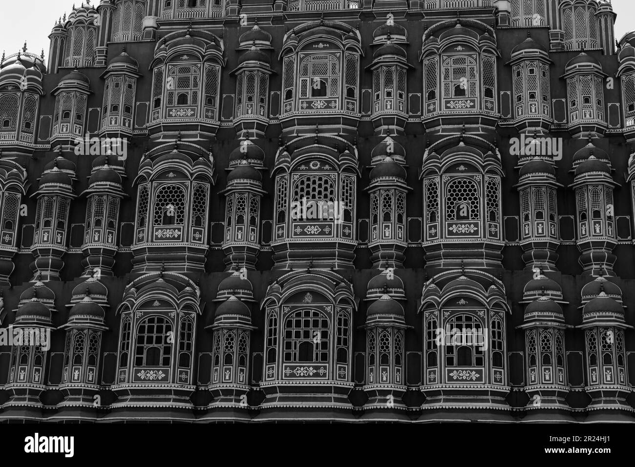 Hawa Mahal, Jaipur, India in black and white Stock Photo Alamy