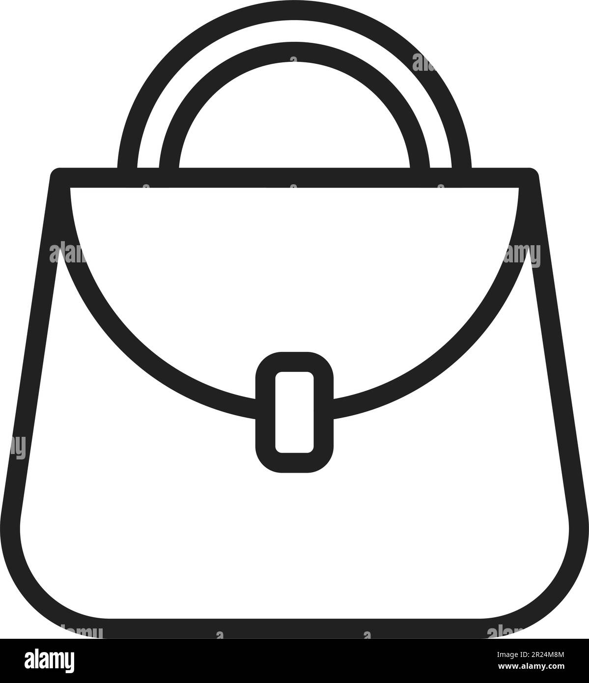 Shopper bag line outline icon Royalty Free Vector Image