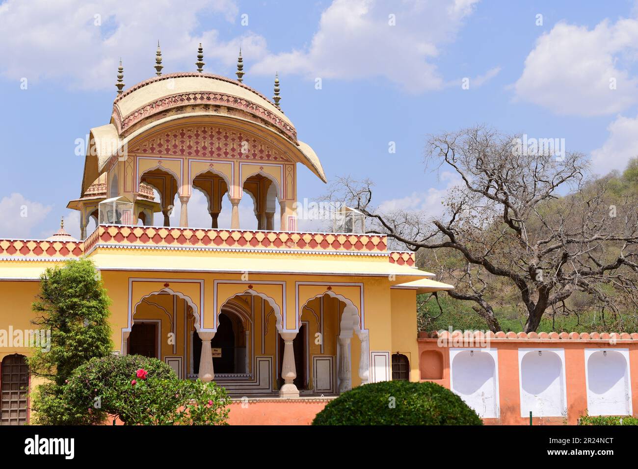 Close up of a Mughal style Gazebo in Kanak Garden, Jaipur, India Stock