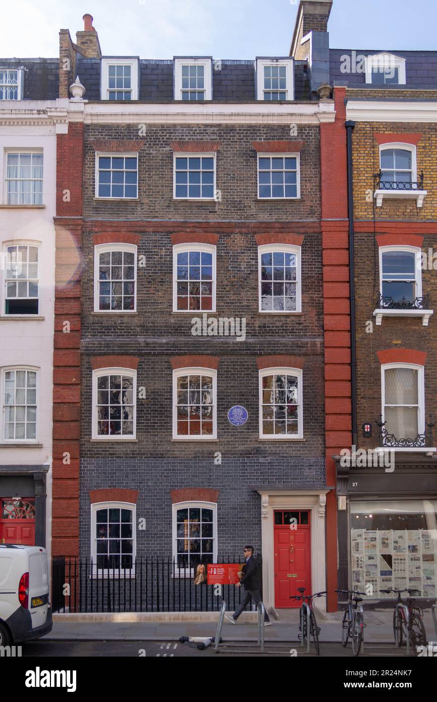 London, UK. 17th May, 2023. Handel and Hendrix Reborn at 25 Brook Street, Mayfair, London. After a £3 million faithfully detailed restoration the house where both G F Handel and Jimi Hendrix lived, 25 Brook Street in London's Mayfair will be open to the public from 18th May 2023. SImon Daniels is the Museum Director. Credit: Peter Hogan/Alamy Live News Stock Photo