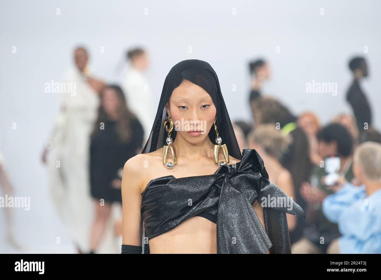 Models walk the runway at the MARIAM SEDDIQ fashion show during ...