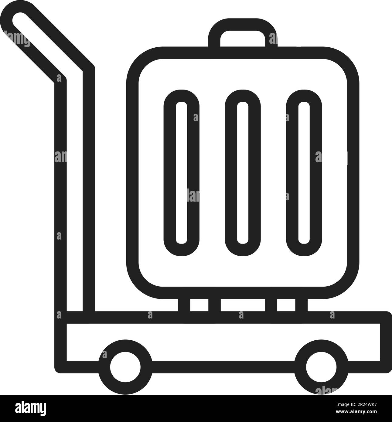 Luggage cart icon vector Black and White Stock Photos & Images - Alamy