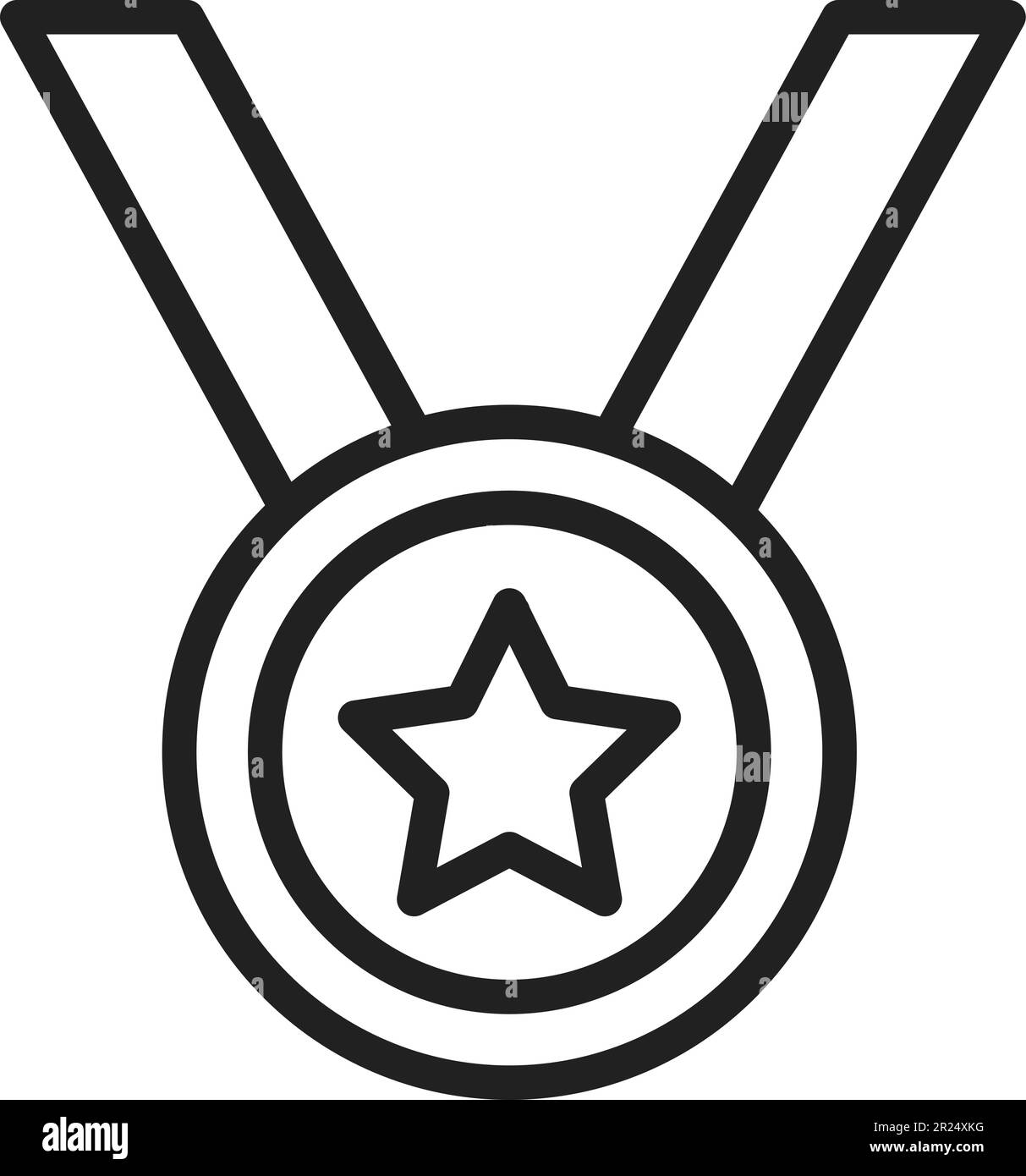 Medal icon vector image. Stock Vector
