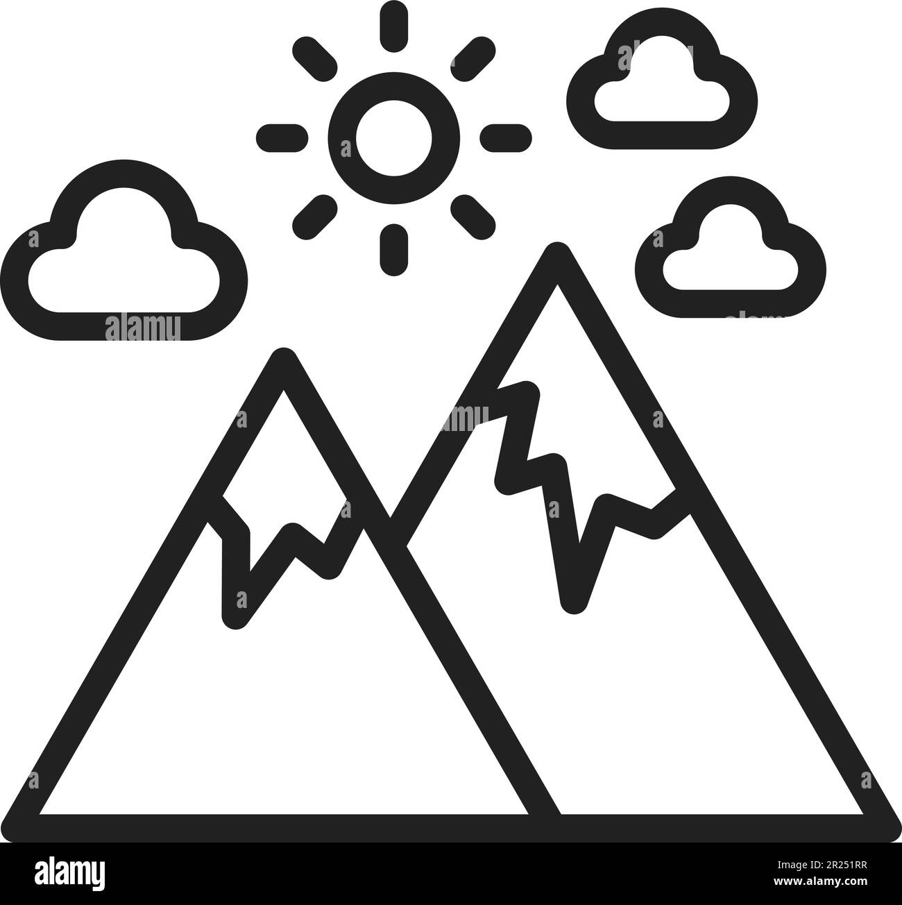 Mountain vector illustration image Black and White Stock Photos ...