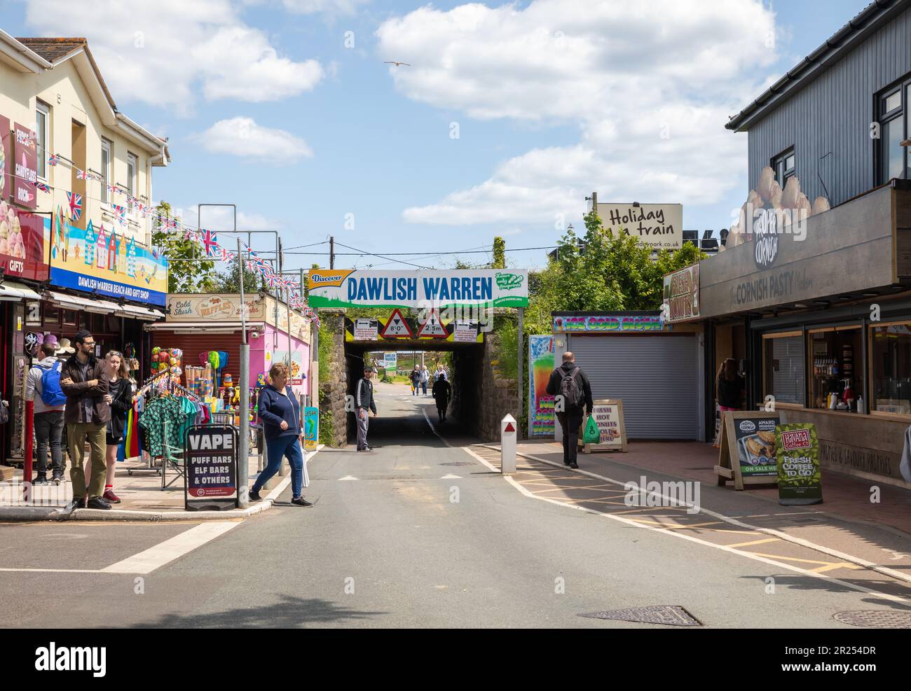 The tunnel that takes people and cars under the railway track in