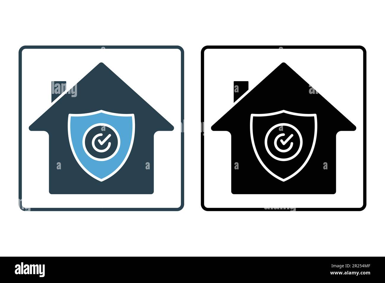 house insurance icon. house protection. Solid icon style design. Simple vector design editable Stock Vector
