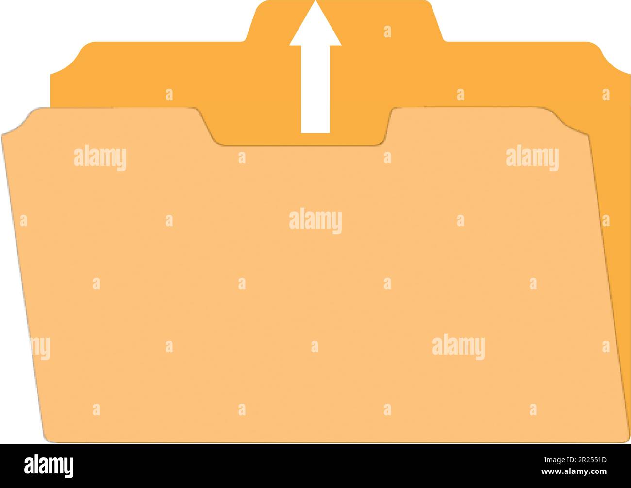 File Jacket With Up Arrow Icon Stock Vector