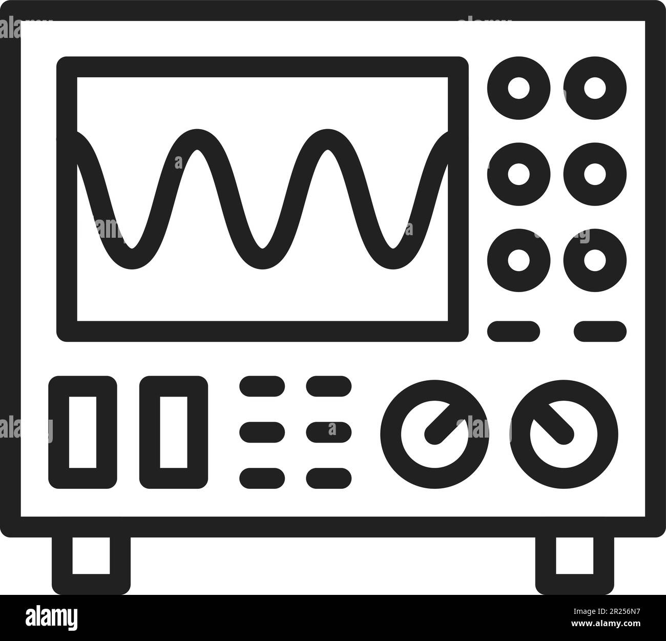 Oscilloscope icon vector image. Suitable for mobile application web application and print media. Stock Vector