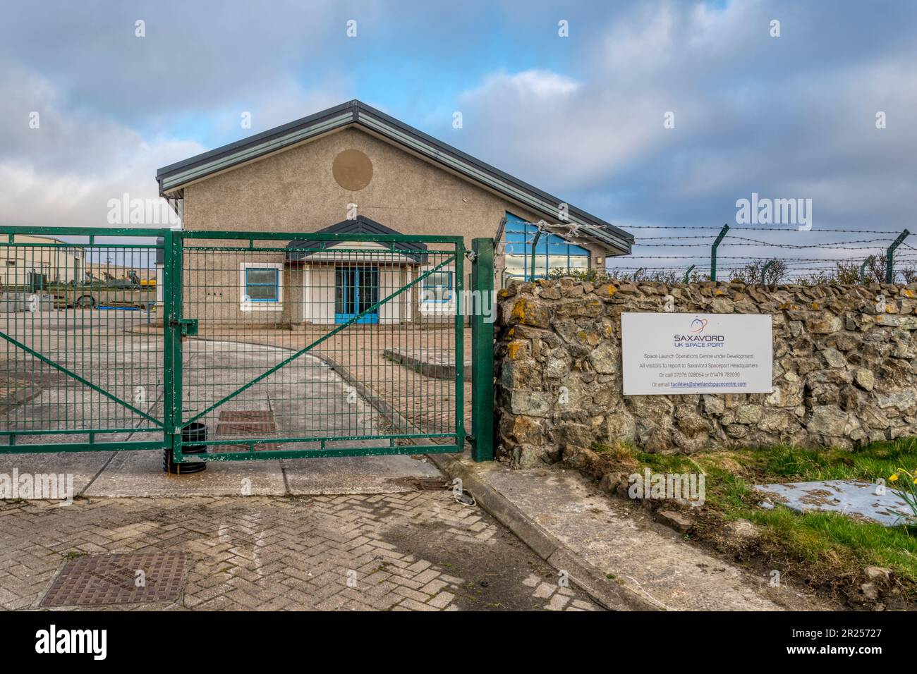 Space Launch Operations Centre of the Saxavord UK Space Port on Unst, Shetland. Stock Photo