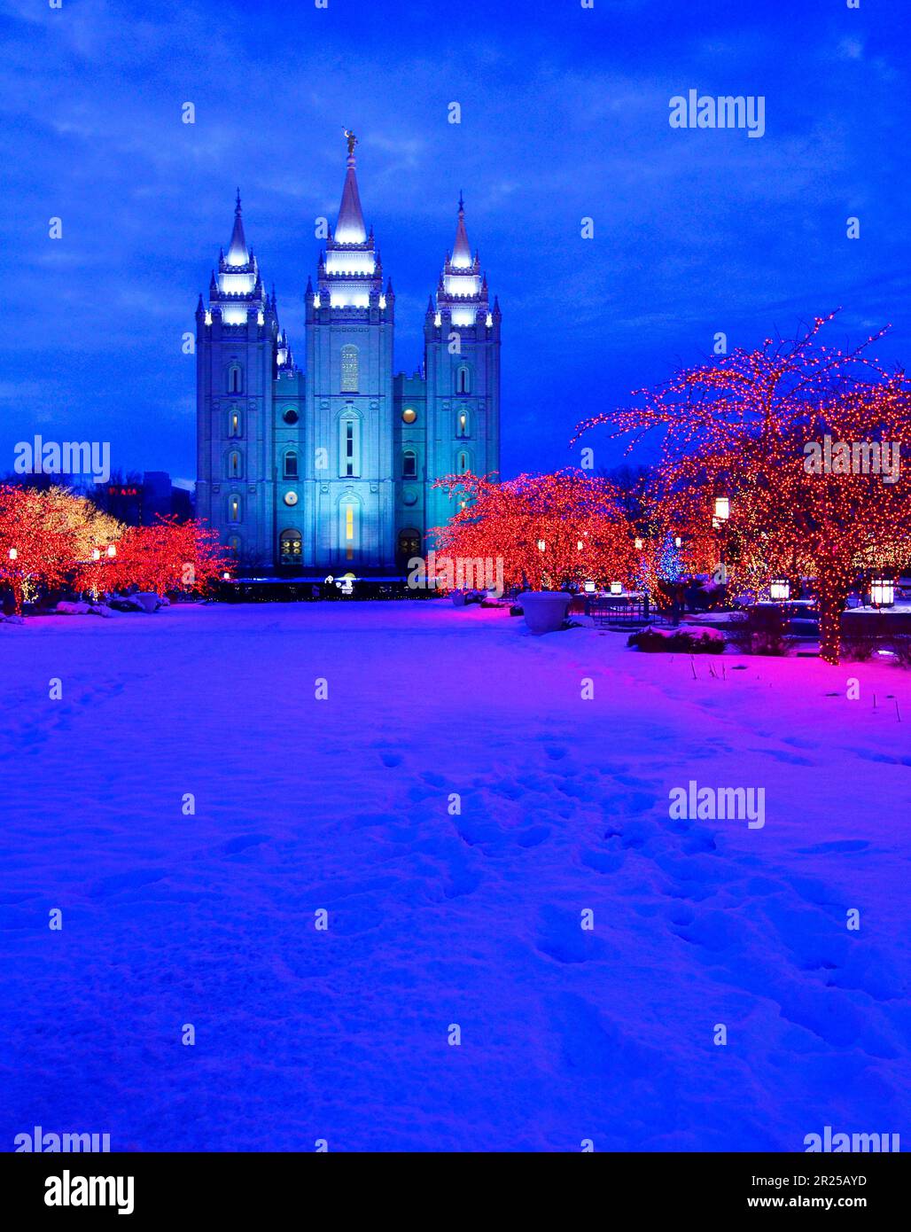 Mormon temple phoenix christmas lights