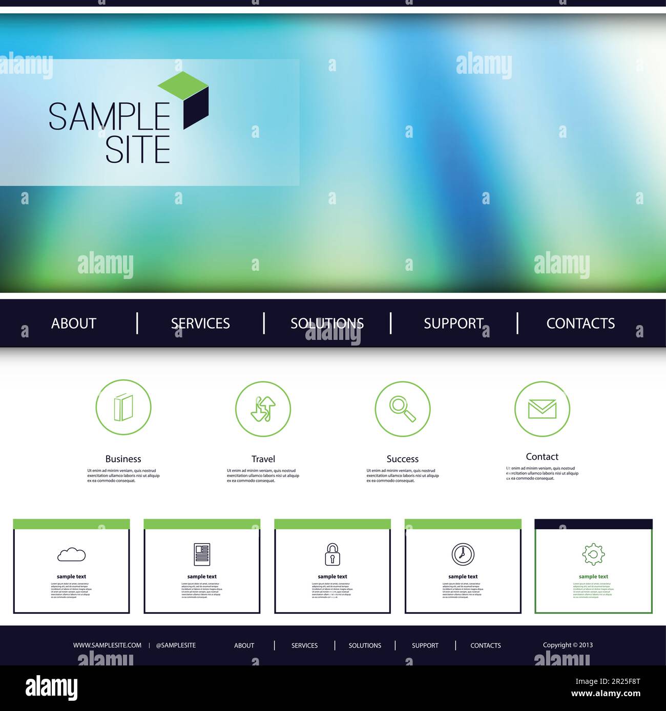 Website Design for Your Business with Abstract Image Background Stock Vector