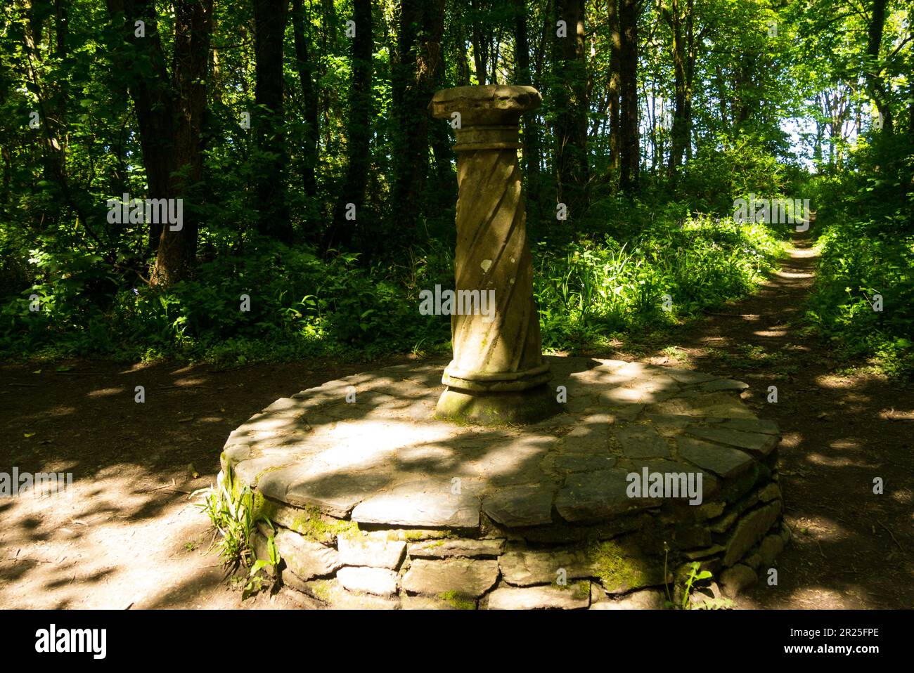Decorative stonework on path in Penrhos Country Park Holyhead Isle of ...