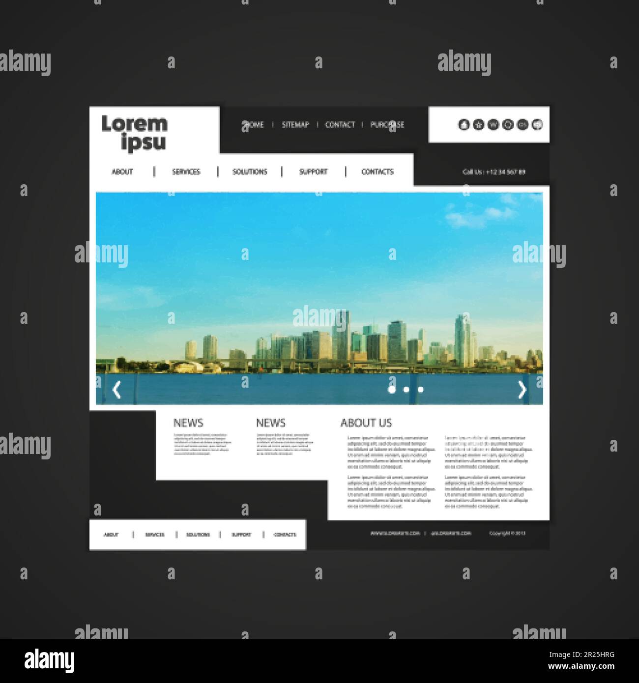 Skyline miami city sunny Stock Vector Images - Alamy