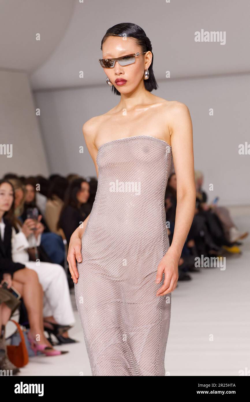 Sydney, Australia. 17th May, 2023. A model walks the runway during the HENNE show during the Afterpay Australian Fashion Week 2023 at St Barnabas Anglican Church on MAY 17, 2023 in Sydney, Australia Credit: IOIO IMAGES/Alamy Live News Stock Photo