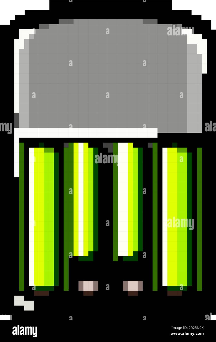 electric aa battery charger game pixel art vector illustration Stock