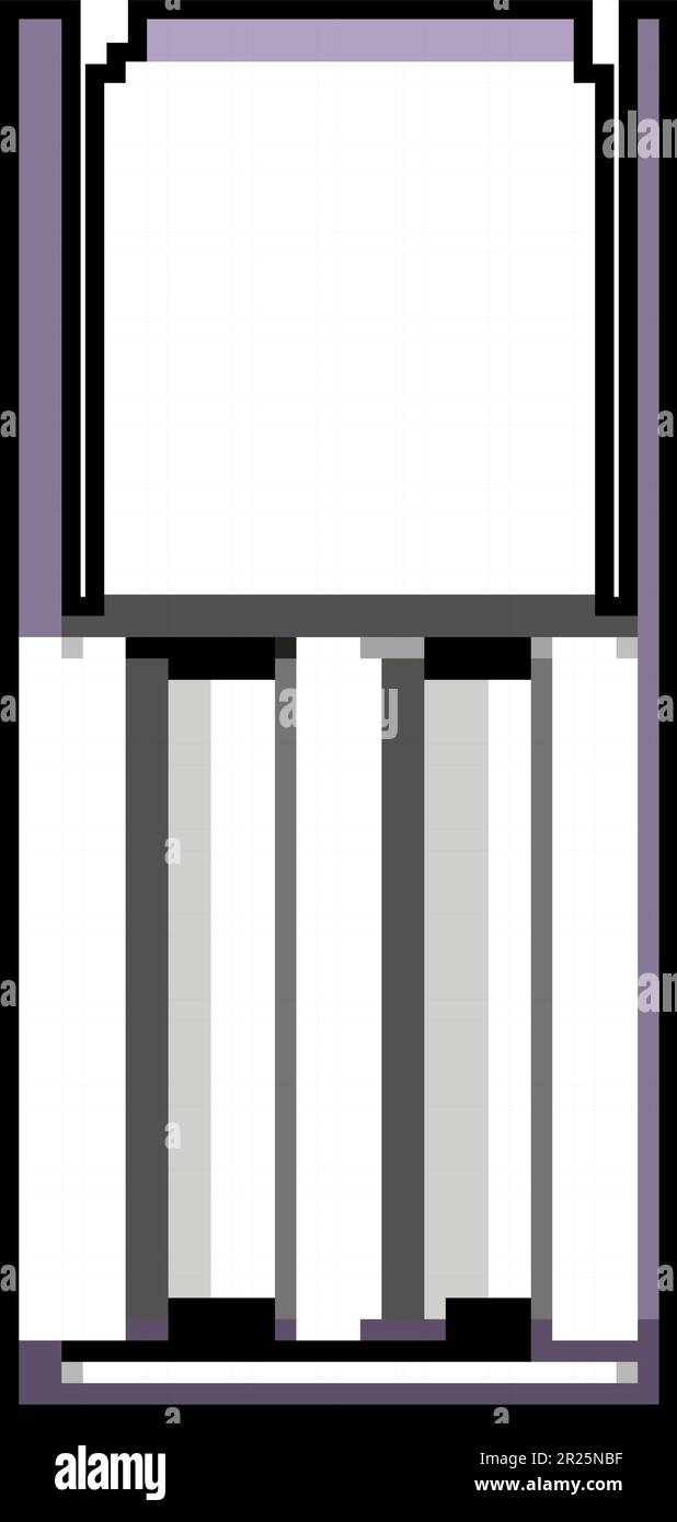 charge aa battery charger game pixel art vector illustration Stock