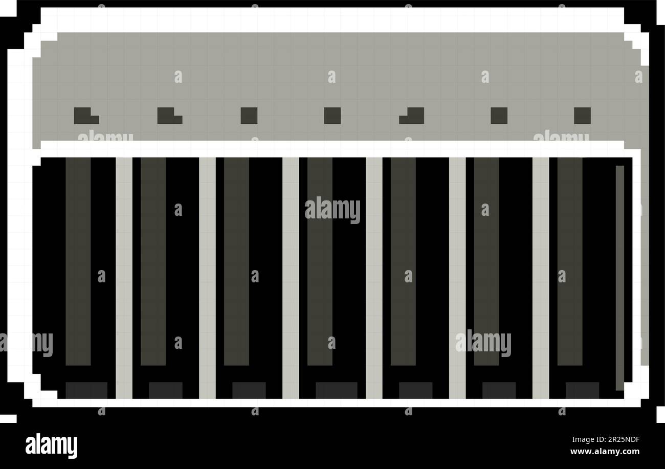lithium aa battery charger game pixel art vector illustration Stock