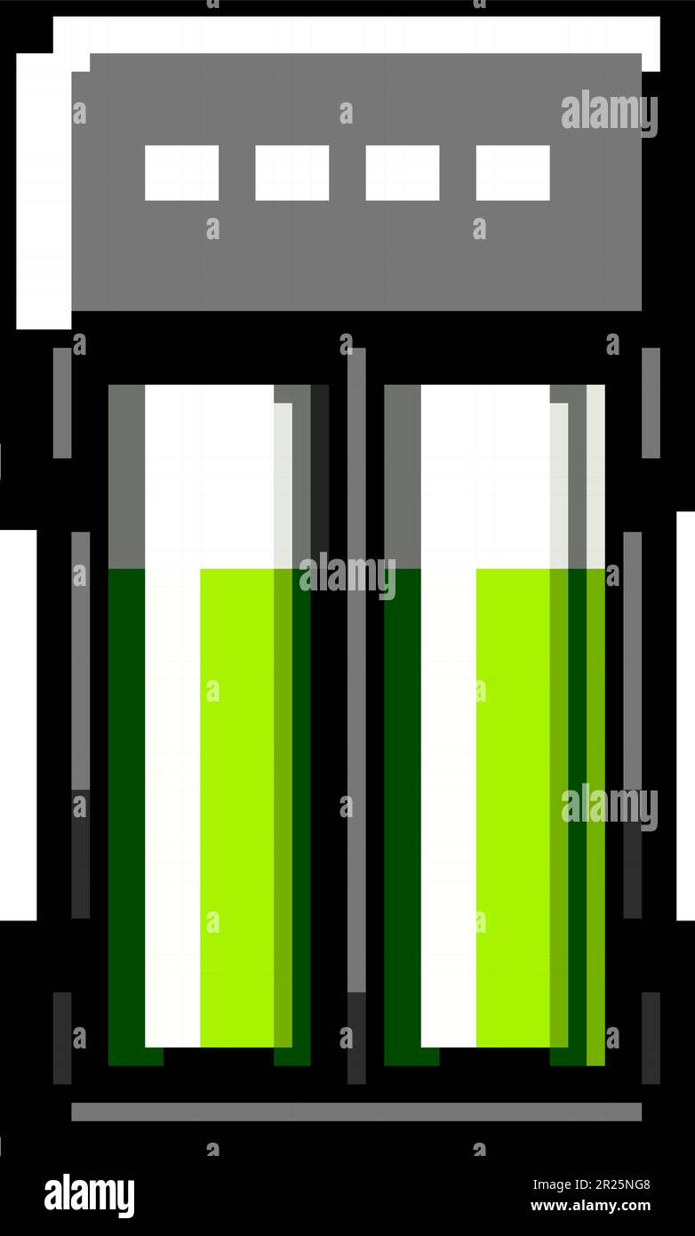 smartphone aa battery charger game pixel art vector illustration Stock
