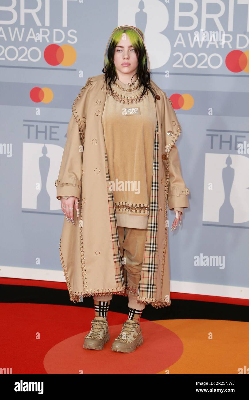 London, UK. 18th Feb, 2020. Billie Eilish attends The BRIT Awards 2020