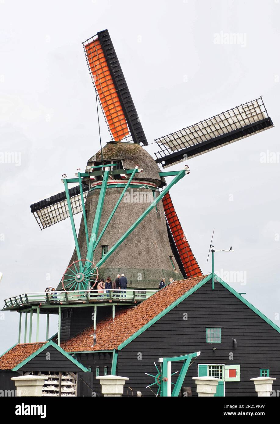 Windmills of Zaanse Schans Stock Photo