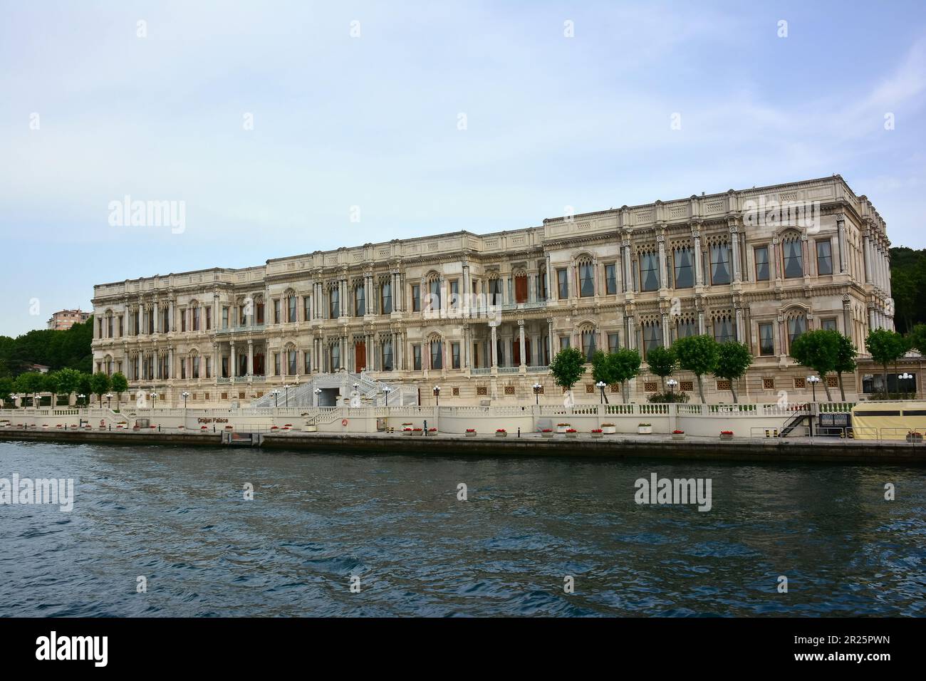Çırağan Palace, Çırağan Sarayı, a former Ottoman palace, is now a five-star hotel, Istanbul, Republic of Turkey Stock Photo