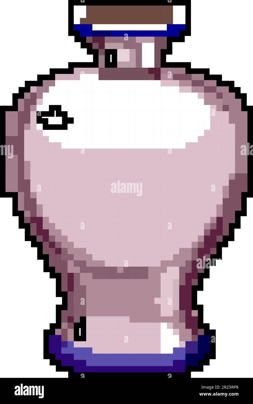 ceramic antique vase game pixel art vector illustration Stock Vector