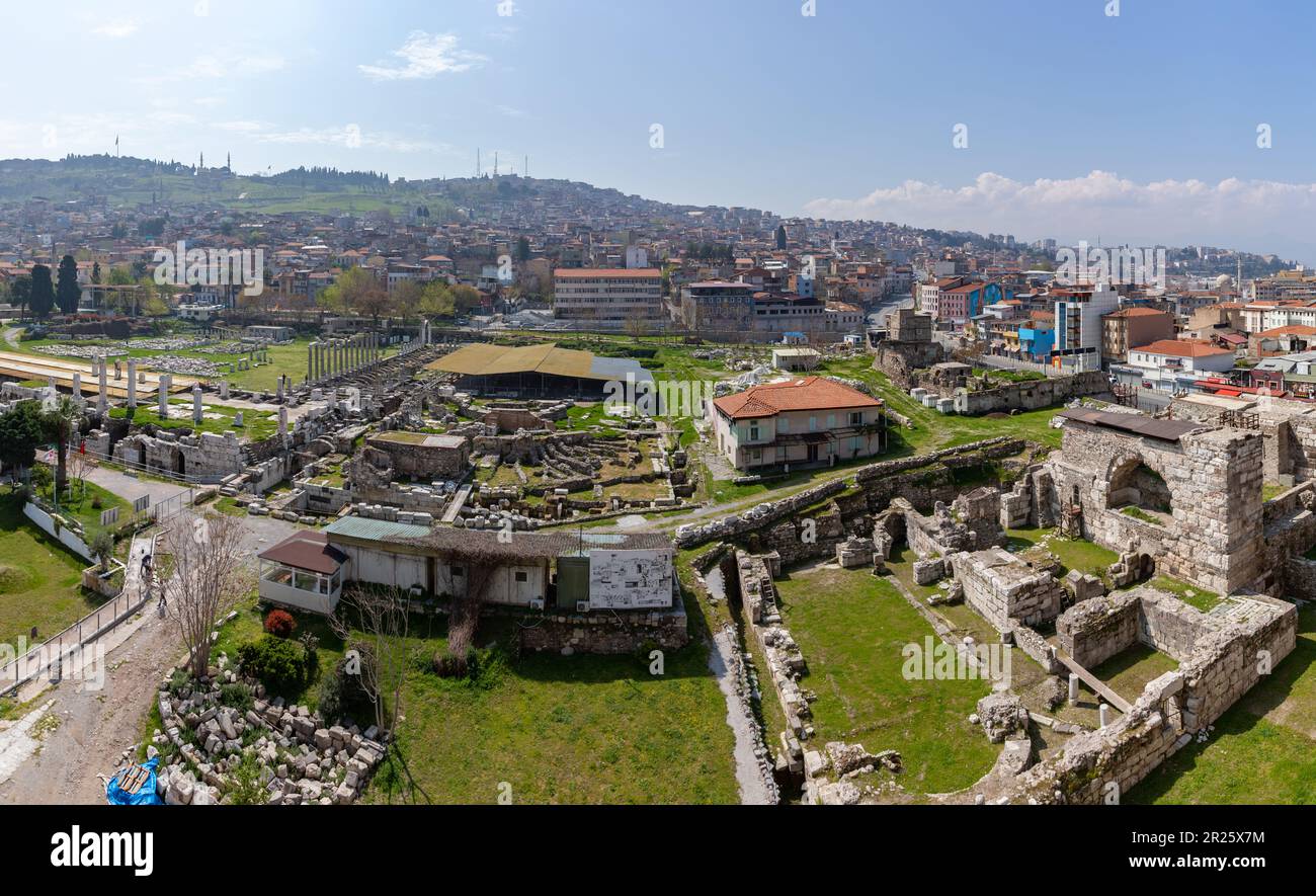 A picture of the Smyrna Agora Ancient City ruins in Izmir Stock Photo ...