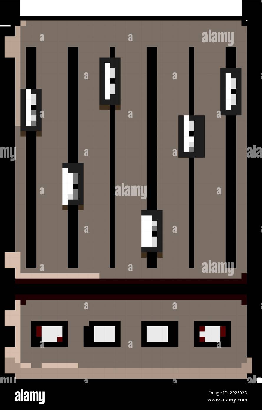 technology audio mixer game pixel art vector illustration Stock Vector ...