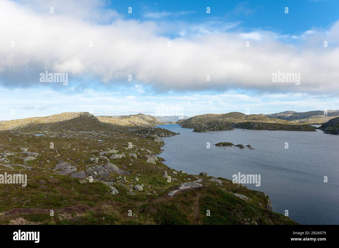 Mountain landscape in Ryfylke area in Rogaland county in southwestern Norway Stock Photo