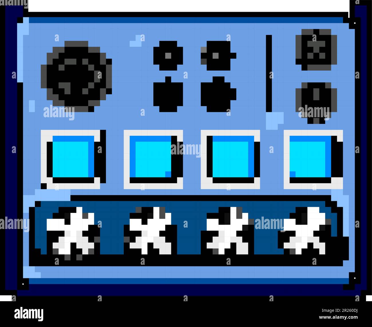 electronic audio mixer game pixel art vector illustration Stock Vector
