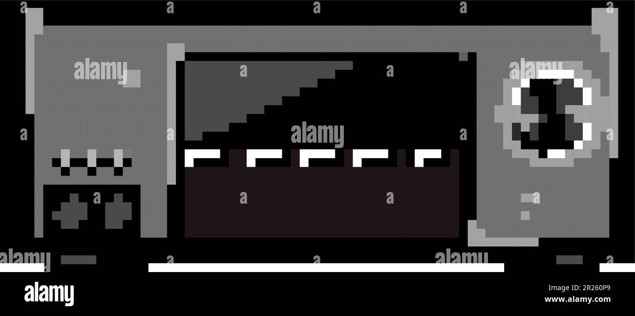 audio av receiver game pixel art vector illustration Stock Vector Image ...