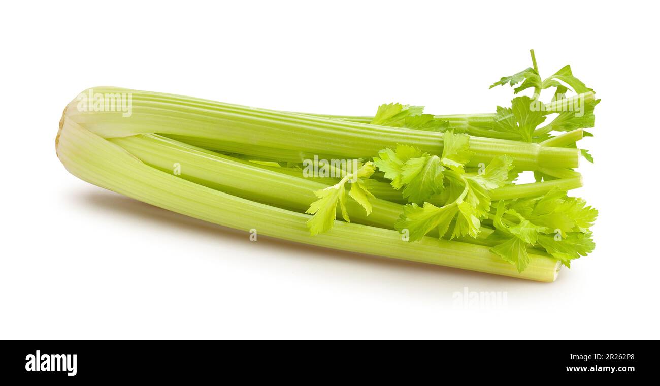 celery stalk path isolated on white Stock Photo Alamy