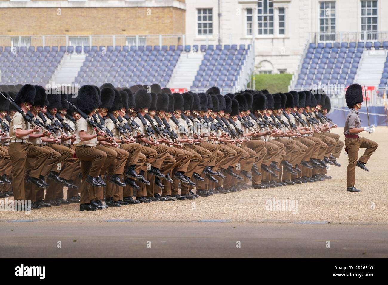 London UK. 17 May 2023 Members of the Scots, Irish and Welsh guards