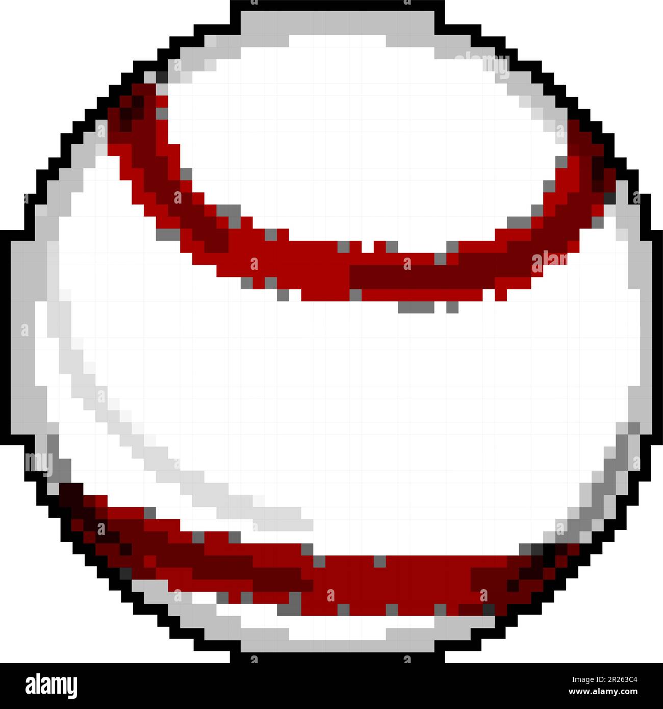 baseball ball sport game pixel art vector illustration Stock Vector